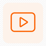 Orange video play icon representing Fanomix AI-powered content creation